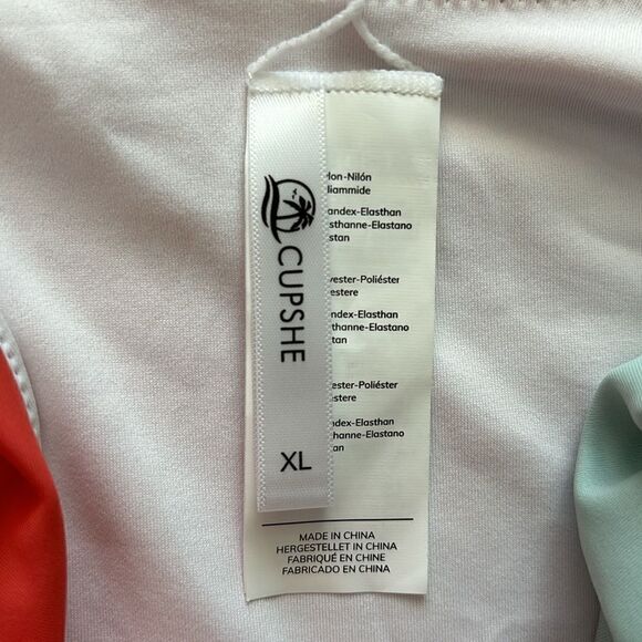 New Cupshe Annika Color Block One Piece Swimsuit Size XL - Picture 8 of 9